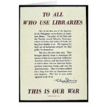 To All Who Use Libraries Card