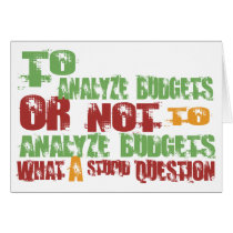 To Analyze Budgets cards