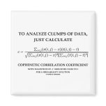To Analyze Clumps Of Data Cophenetic Correlation magnets