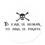 To Arr Is Pirate Stickers