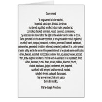 To Be Governed Card
