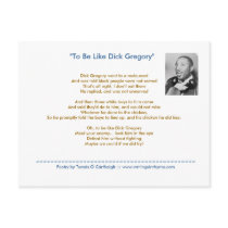 "To Be Like Dick Gregory" postcards by tomasocarthaigh "To Be Like Dick Gregory" postcards