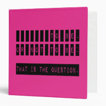To Be or Not To Be Famous Shakespeare Quote Vinyl Binders