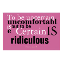 To be uncertain posters by arlin To be uncertain posters