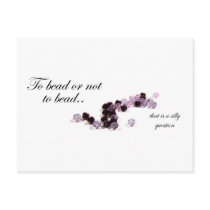 To bead or not to bead postcard postcards