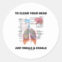 To Clear Your Head Just Inhale & Exhale Classic Round Sticker
