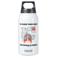 To Clear Your Head Just Inhale & Exhale (Respire) 10 Oz Insulated SIGG Thermos Water Bottle