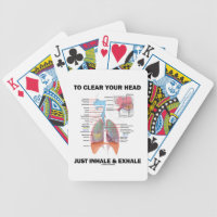 To Clear Your Head Just Inhale & Exhale (Respire) Bicycle Playing Cards