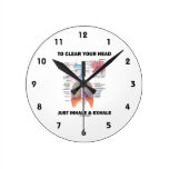 To Clear Your Head Just Inhale & Exhale (Respire) Wallclock
