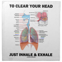To Clear Your Head Just Inhale & Exhale (Respire) Cloth Napkins