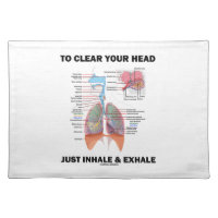 To Clear Your Head Just Inhale & Exhale (Respire) Cloth Place Mat