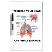 To Clear Your Head Just Inhale & Exhale (Respire) Dry-Erase Board