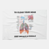To Clear Your Head Just Inhale & Exhale (Respire) Kitchen Towel