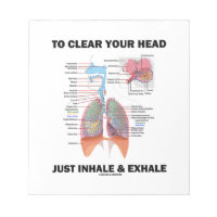 To Clear Your Head Just Inhale & Exhale (Respire) Memo Notepad