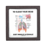 To Clear Your Head Just Inhale & Exhale (Respire) Premium Keepsake Boxes