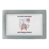 To Clear Your Head Just Inhale & Exhale (Respire) Rectangular Belt Buckles