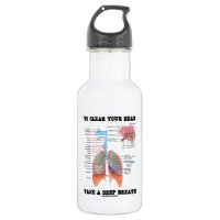 To Clear Your Head Take A Deep Breath 18oz Water Bottle