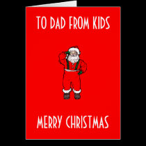 To Dad Christmas Cards cards