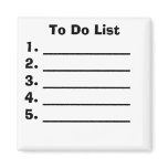 To Do List Fridge Magnet