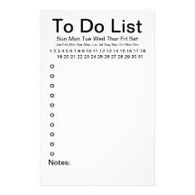 To Do List Stationery Design