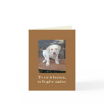 To Err is Human . . . Yellow Lab Puppy Note Card