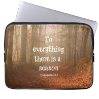 To everything there is a season Bible Verse Laptop Sleeves