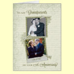 To Grandparents on _th Anniversary-Custom Then&Now cards