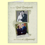 To Great Grandparents on __th Anniversary Then&Now cards