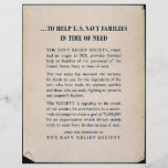 To Help U.S. Navy Families In Time Of Need Flyer Design