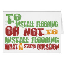 To Install Flooring Card