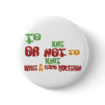 To Knit Pinback Button