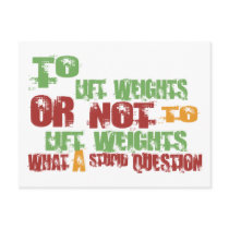 To Lift Weights postcards