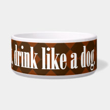 To Live Long, Eat Like A Cat, Drink Like A Dog Bro Pet Food Bowl