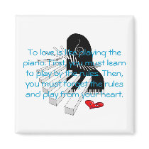 To love is like playing the piano -2 magnets