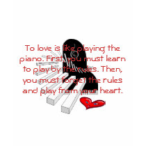 To love is like playing the piano t-shirts