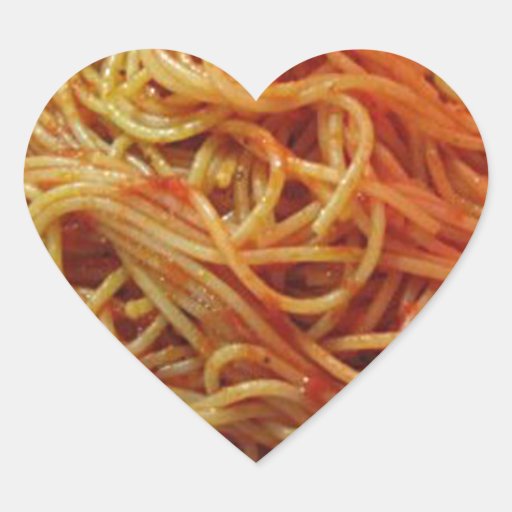 To Love Spaghetti Heart Sticker Zazzle