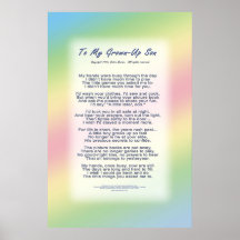 To My Grown-Up Son Posters