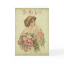 To My Love Vintage Valentine Card by vintagegiftmall To My Love Vintage Valentine Card