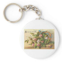 To My One True Love Valentine Floral Keychains