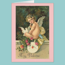 To My Valentine Cherub cards