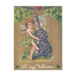 vintage, valentine, cherub, flowers, love,