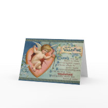 To My Valentine Cupid and Heart Altered Art Card