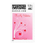 To My Valentine Custom Postage Stamp stamp