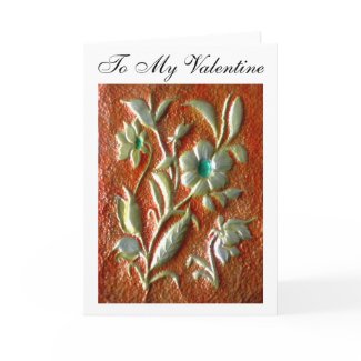 To My Valentine Flower Art_Romantic Greeting Cards card