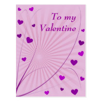 "To my Valentine" postcard postcards