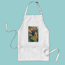 To My Valentine Woman with Cupids and Hearts aprons