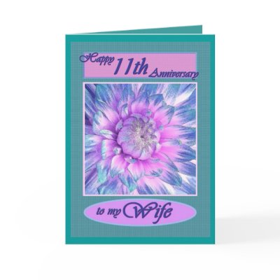 To My Wife - Happy 11th Anniversary Cards by JaclinArt