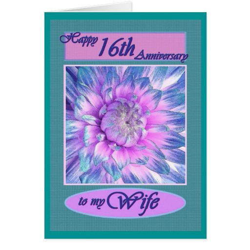 to_my_wife_happy_16th_anniversary_greeting_card ... to_my_wife_happy_16th_anniversary_greeting_card ...