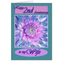 To My Wife - Happy 2nd Anniversary Cards