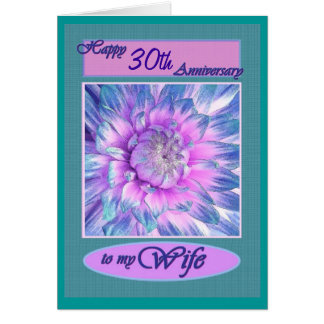 30th Anniversary For Wife Cards | Zazzle